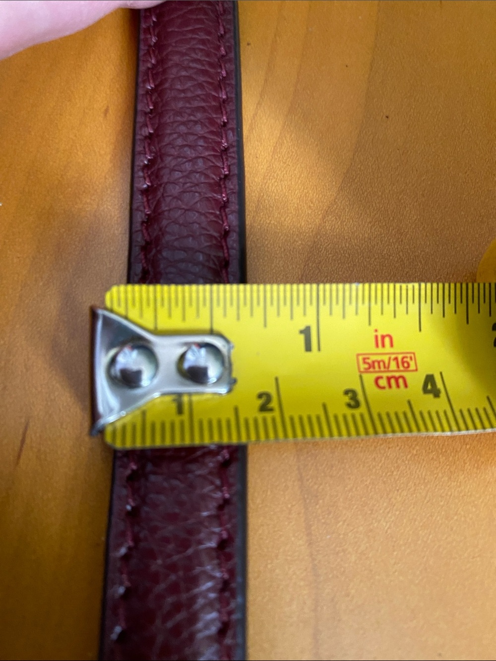 Red maroon color silver tone hardware 35-42” Kate Spade strap for bag new - Picture 6 of 7